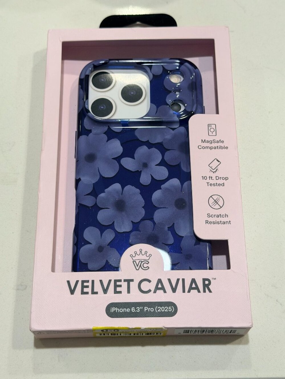 Velvet Caviar Blue Floral iPhone Case - iPhone 6.3" Pro (2025) - New in Box